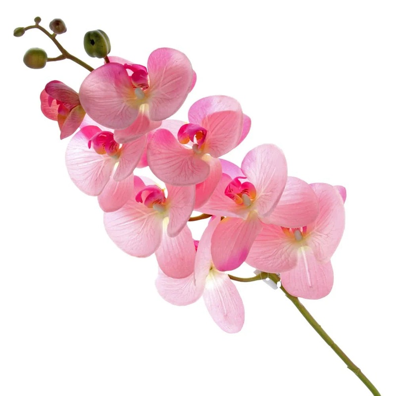 Real Touch Phalaenopsis Orchid – Pink  – 8 heads, 99cm long