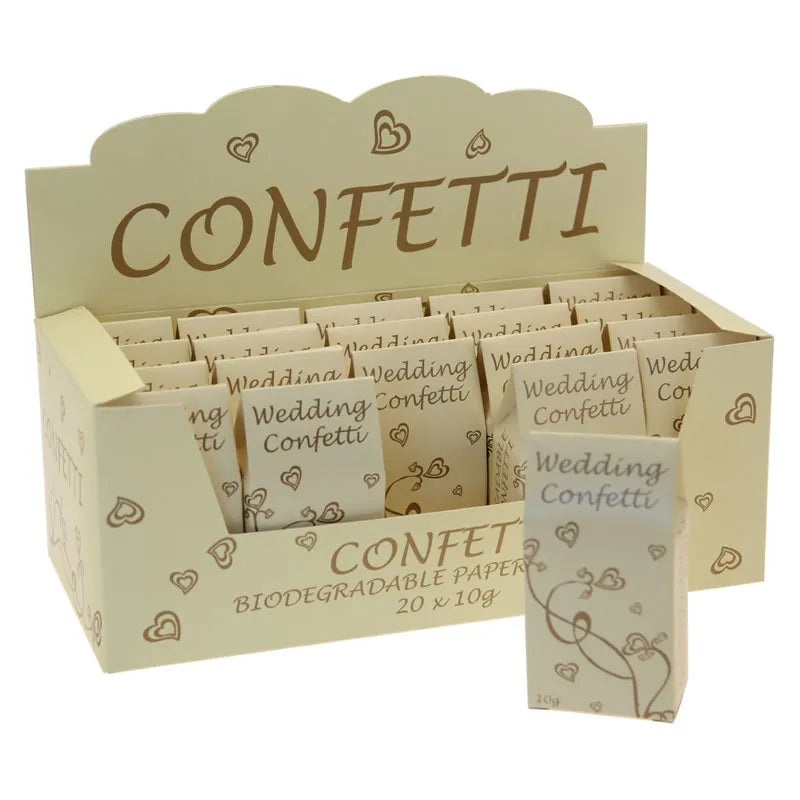 Single Pack of Gold & Ivory Biodegradable Confetti – 10g