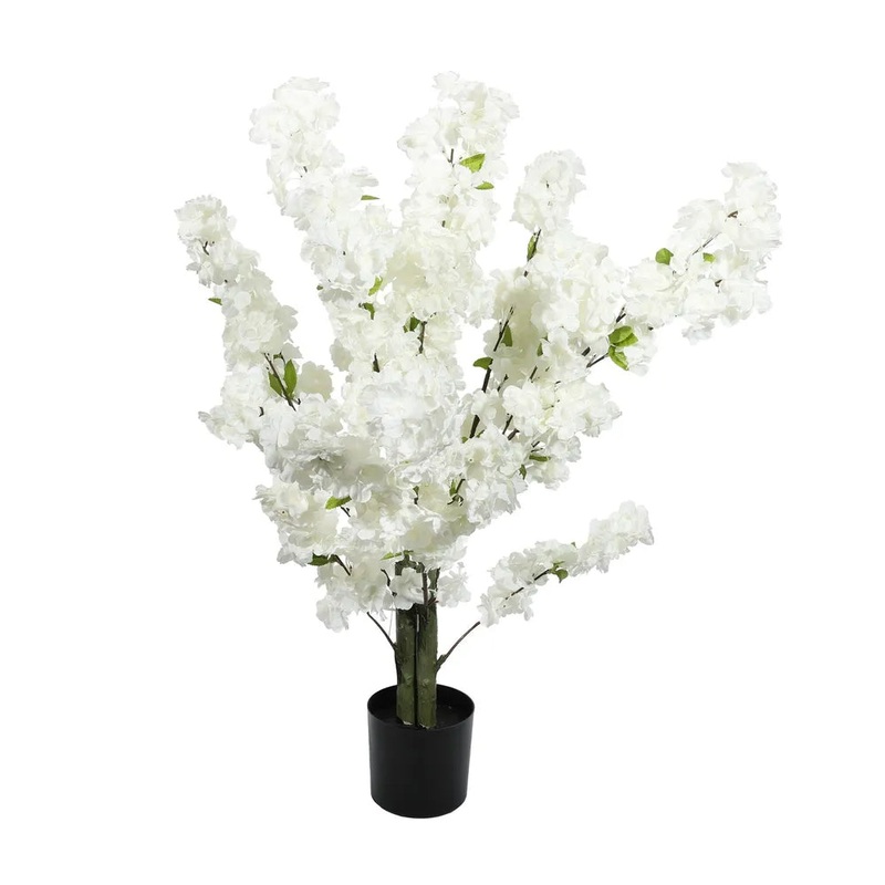 80cm Decorative White Blossom Tree