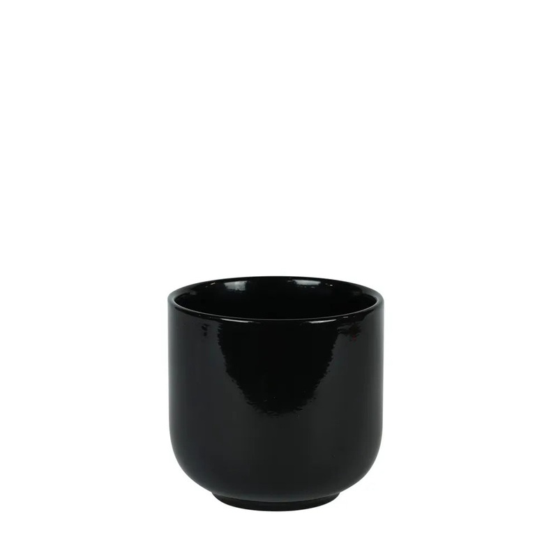 Hortus Havana Ceramic Pot – Glossy Black – Dia14 x H13cm