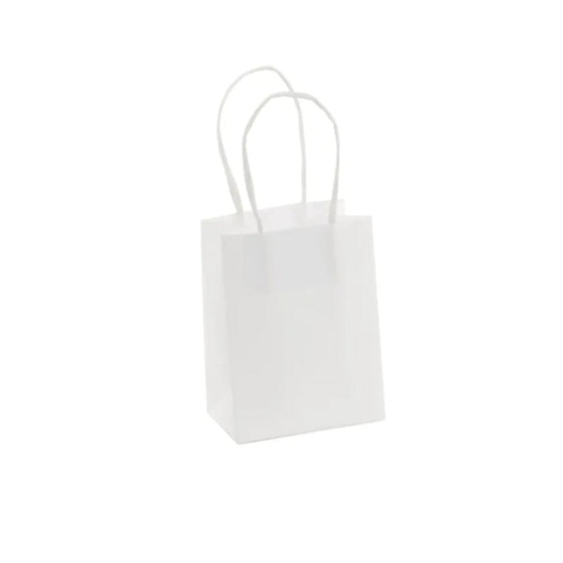 Kraft Paper Bag White (H8cm W6cm D4cm) – Pack of 10
