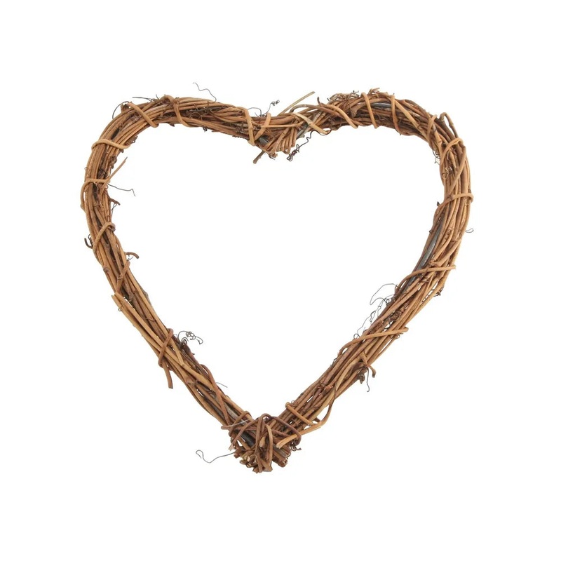 Natural Vine Heart – 20 x 19cm