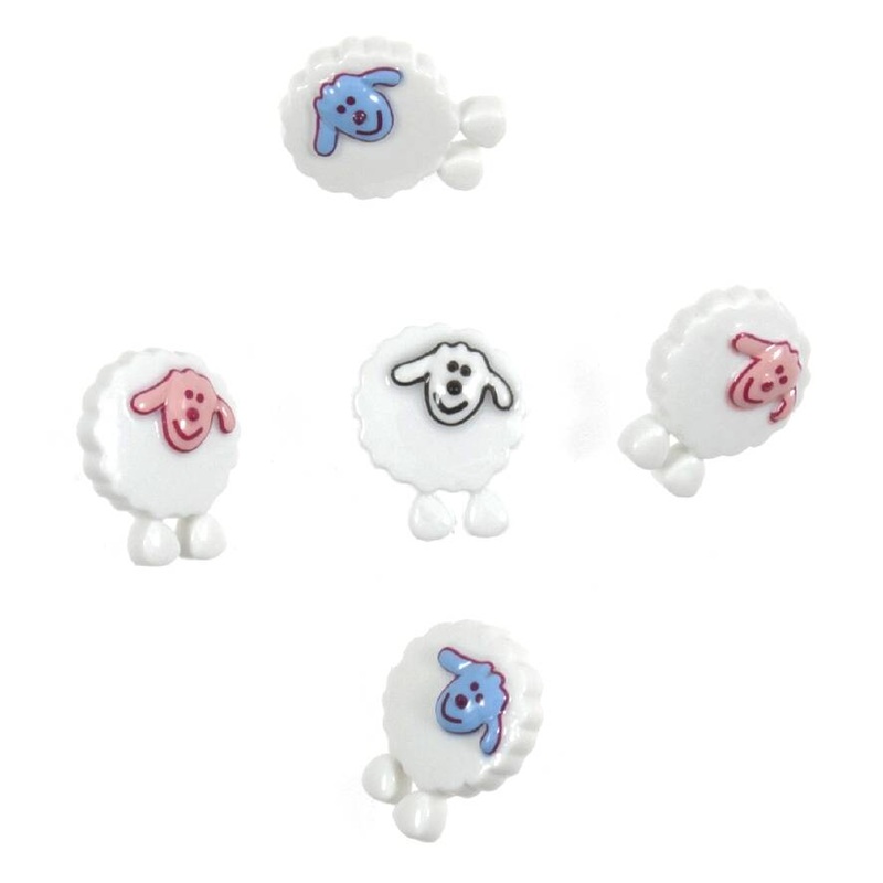 Novelty Craft Buttons -Sheep – Pack of 5