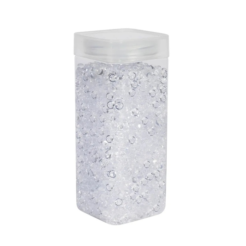Plastic Beads 7mm – Clear – Square Jar – 330g