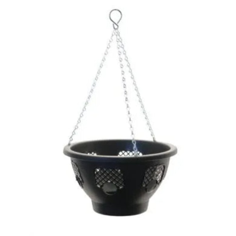 Plastic Hanging Basket with Planting Side Holes – 12 Inch Diameter