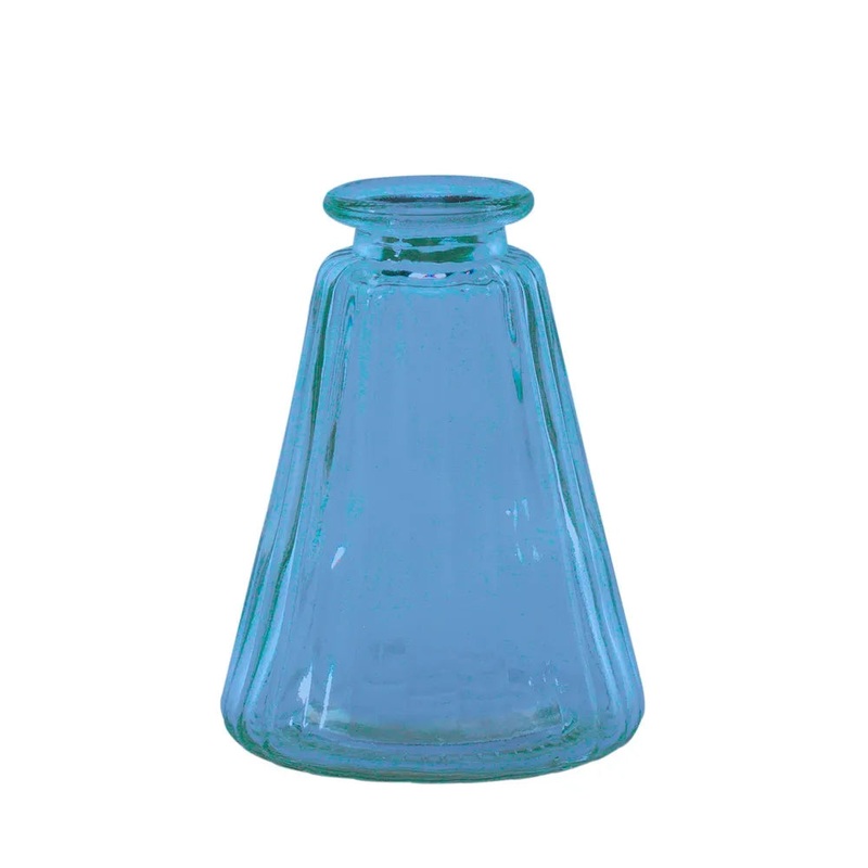 10cm Pyramid Glass Bottle – Blue