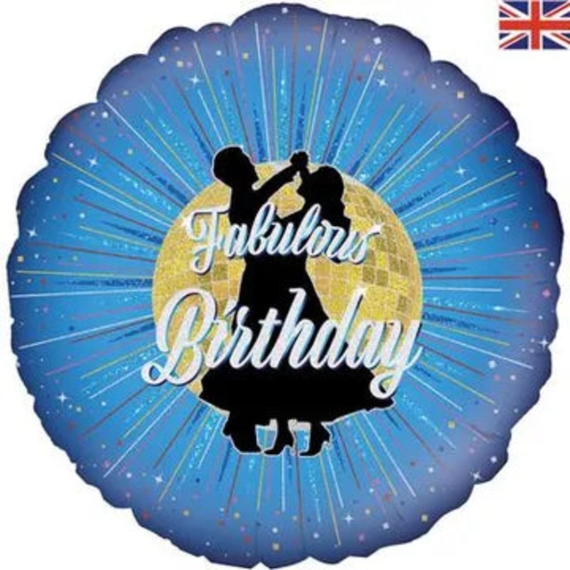 18 Foil  Holographic Balloon – Fabulous Birthday