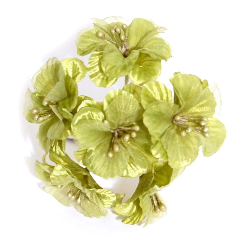 6 Bunches! Small Spring Blossom 5 Stem Lime – 5cm Head Size