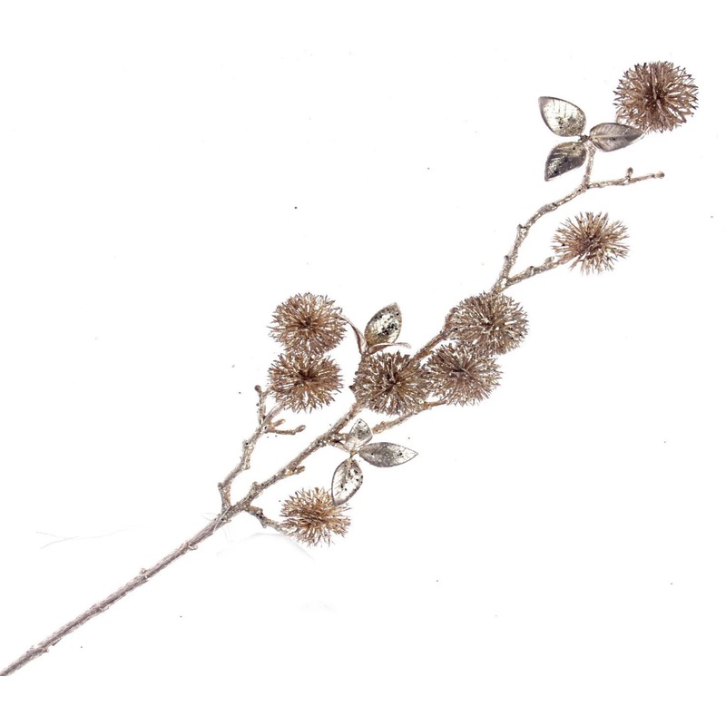 Metallic Echinops Stem – Gold (74cm long)