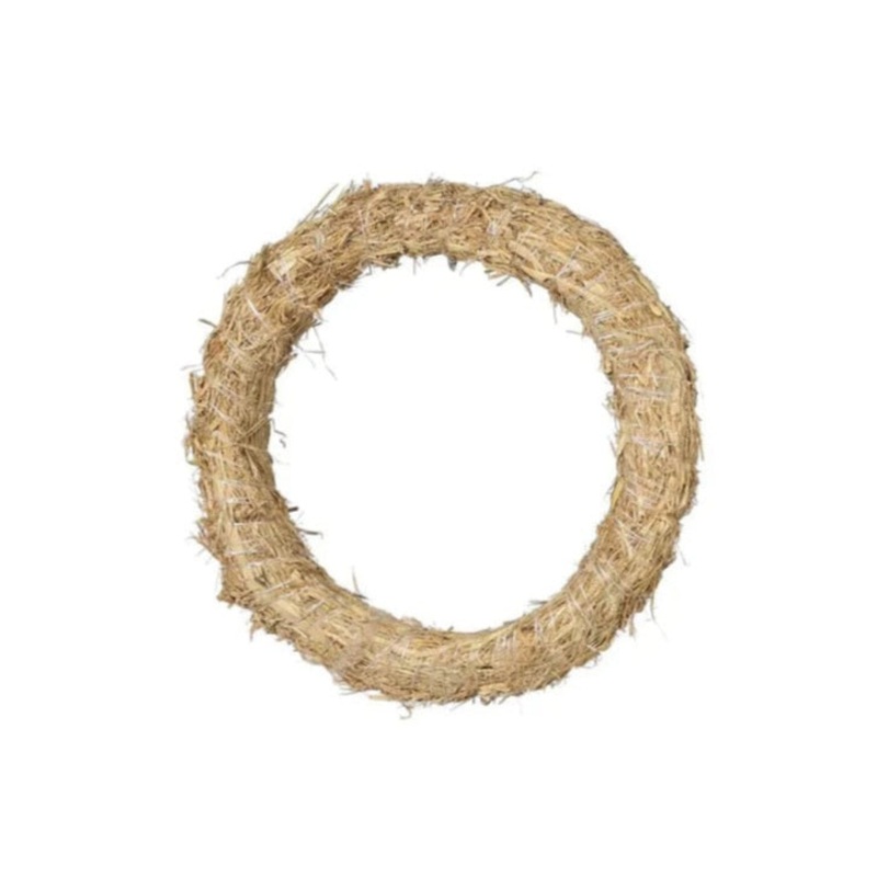 Rustic Straw Wreath Ring x 30cm