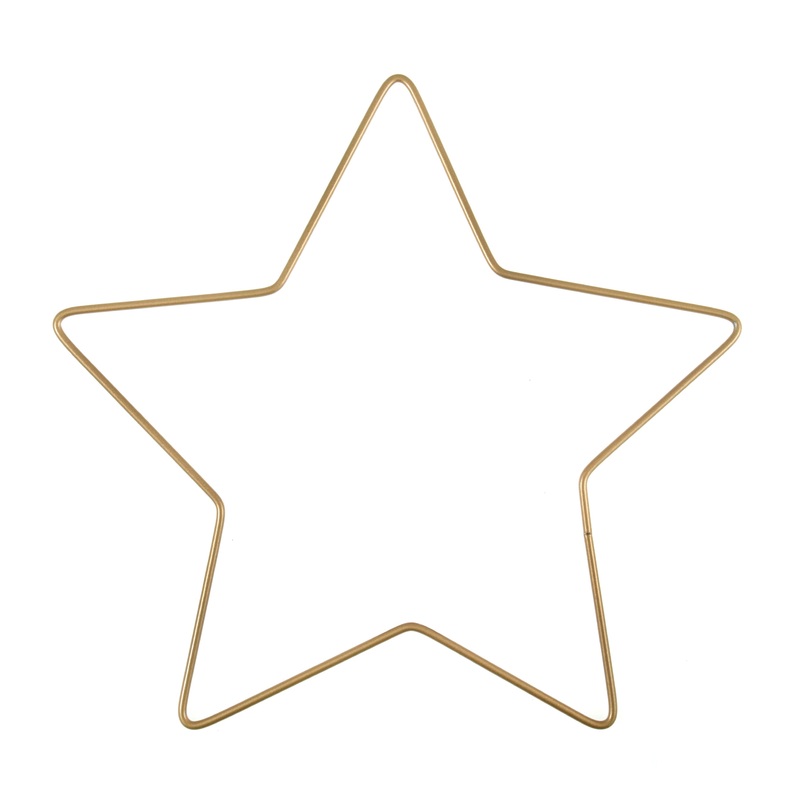 SINGLE Gold Metal Craft Wire Star – 16 INCH \40CM