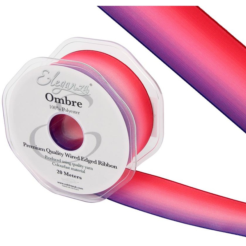 Wired Edge Ombre Ribbon 38mm x 20m – Tone 293