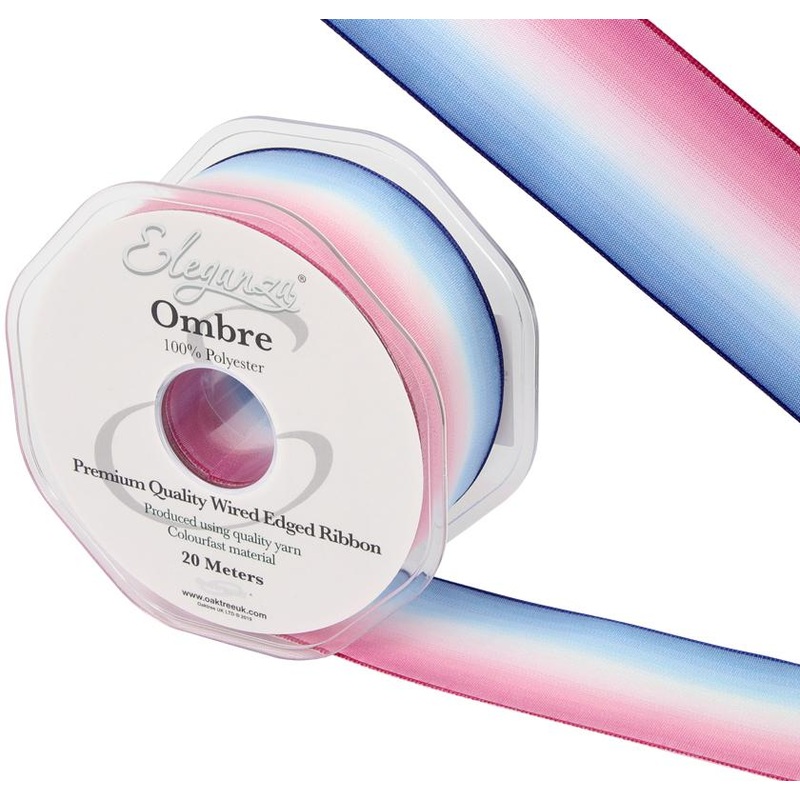 Wired Edge Ombre Ribbon 38mm x 20m – Tone 294