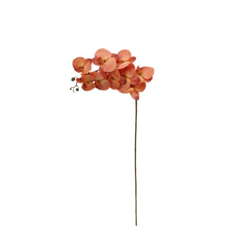 Artificial Phalaenopsis Orchid Spray – Orange – 102cm long with 9 Heads
