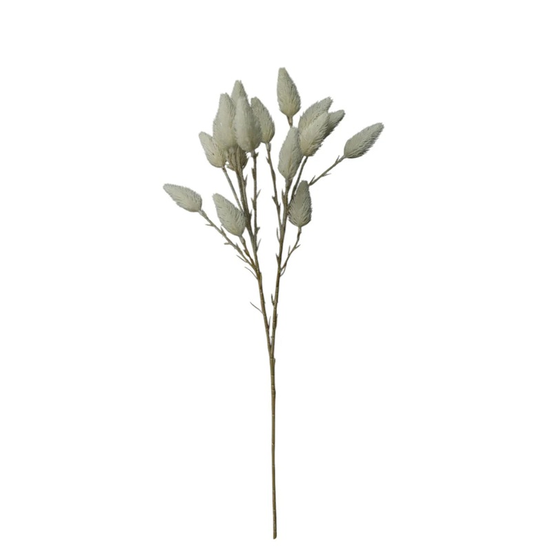 Artificial Tail Grass – 70cm long with 15 Heads – White