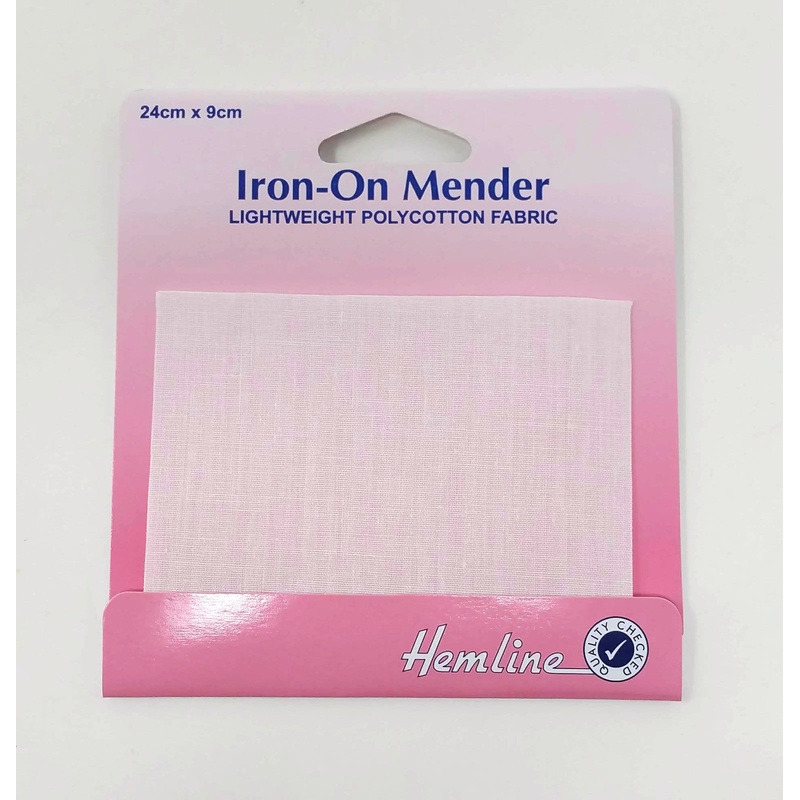 Iron-On Polycotton Mender Patch 24 x 9cm – White