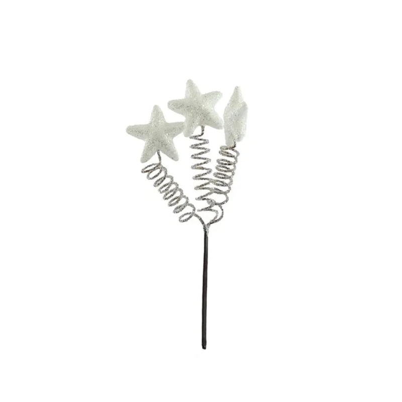 Frosted White Star Pick – 16cm tall