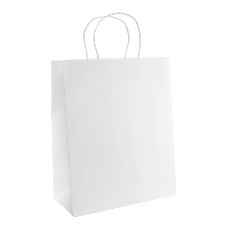 Kraft Paper Bag White (H32cm W26cm D12cm) – Pack of 10