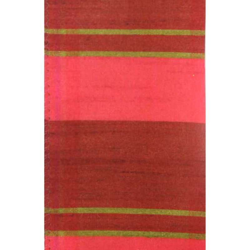 #40 Saarland Ribbon – Pink Green – 10/Yd Roll