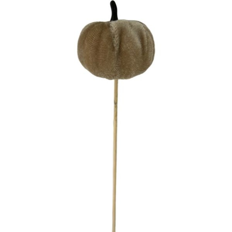 SINGLE Grey Felt Pumpkin Pick – 50cm tall