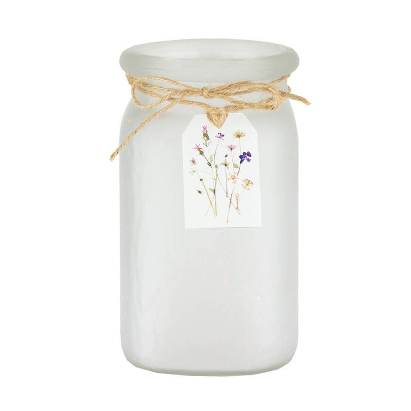 3279-12-1423  Crystal Frost w/ tag 6 1/2 Hammered Jar – 12/Cs