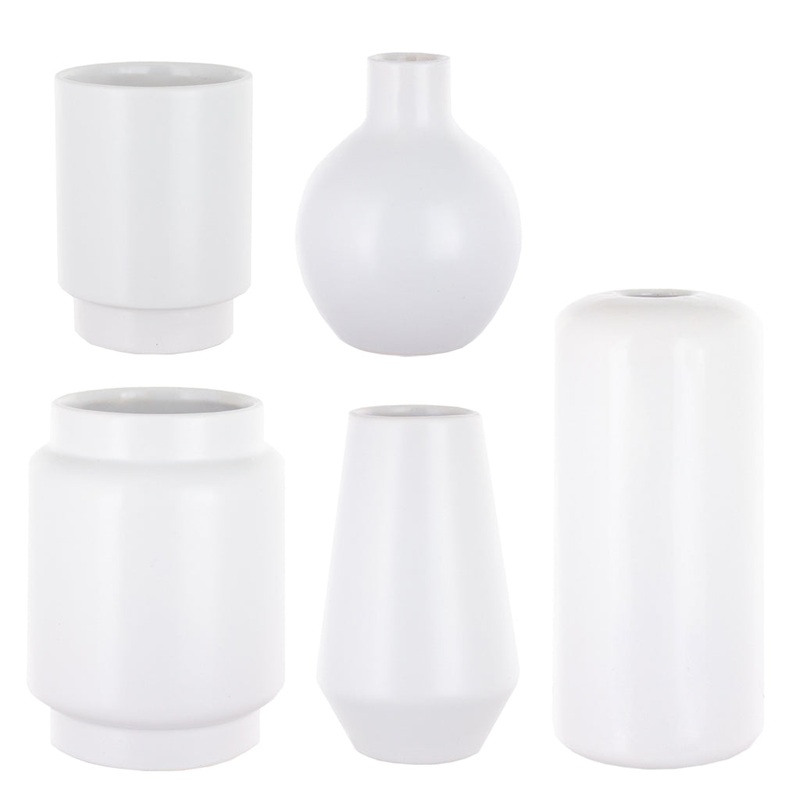 8165-15-22 Mod Bauble Vase Assortment – White
