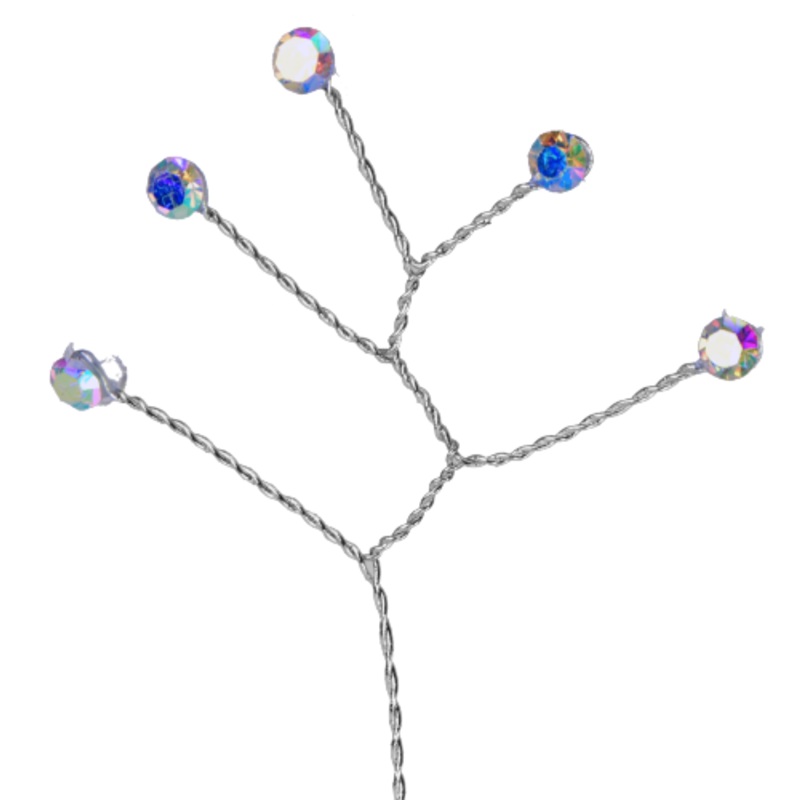 KK4507 Rhinestone Quintet Spray – Iridescent – 12/Pack