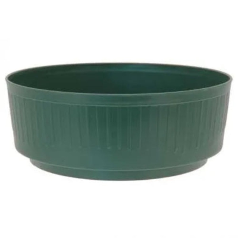 5 Green Bulb Bowls – Diameter 24.3cm