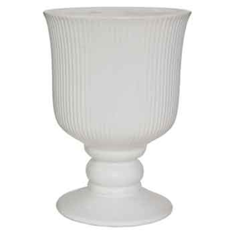 C7705WH 10 White Pedestal Vase – Each
