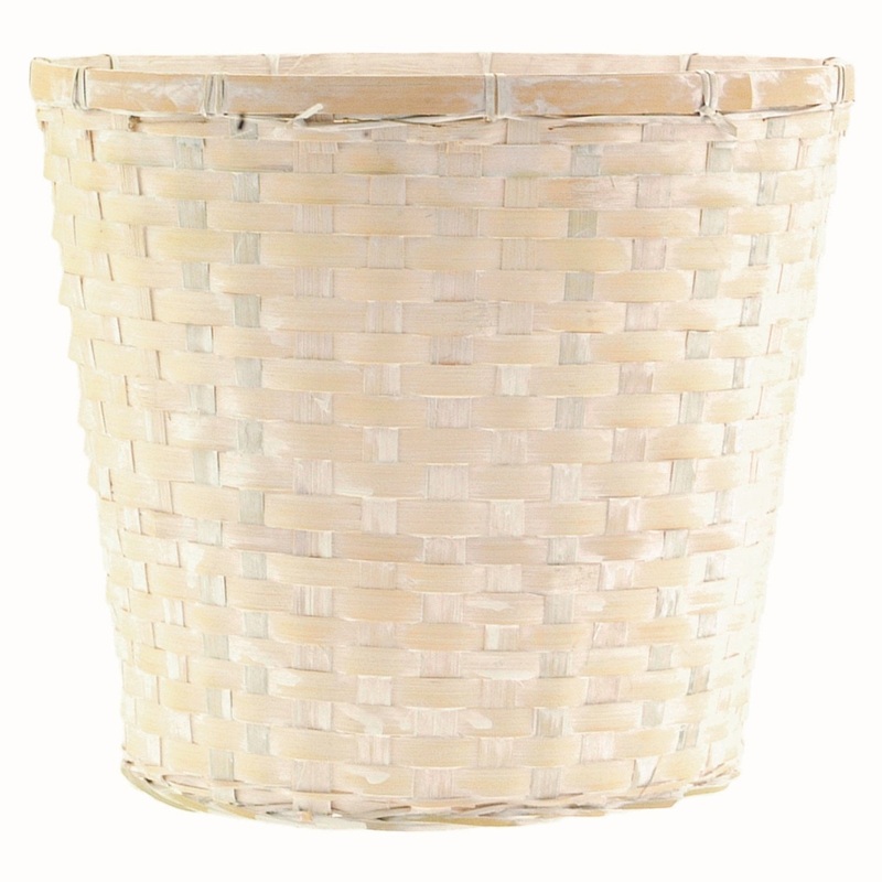 10291W  8 White Wash Pot Cover – Each