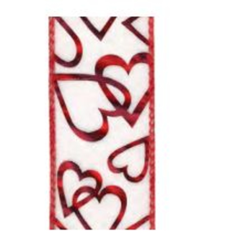 #9 W Anabelle Red Ribbon – 50Yd/Roll