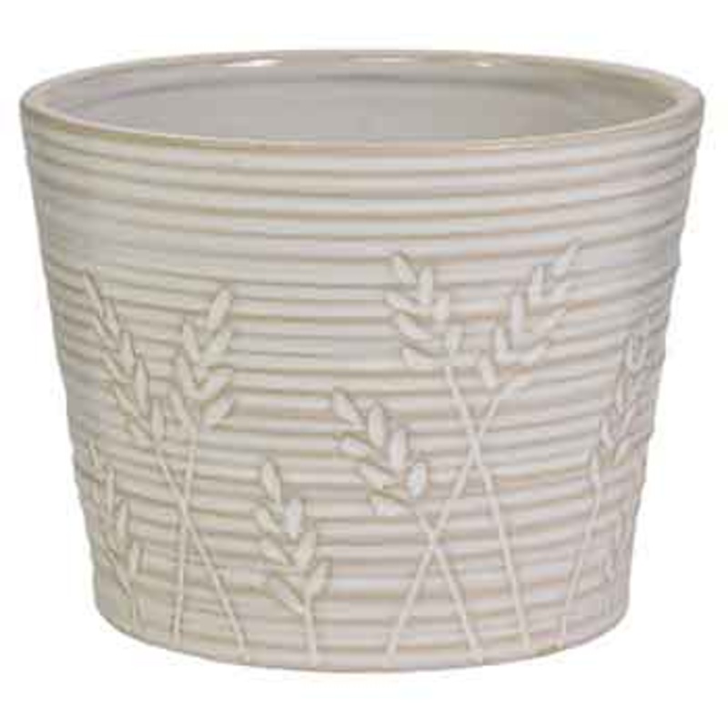 C55098 – Wheat Pattern Ceramic Pot – Each