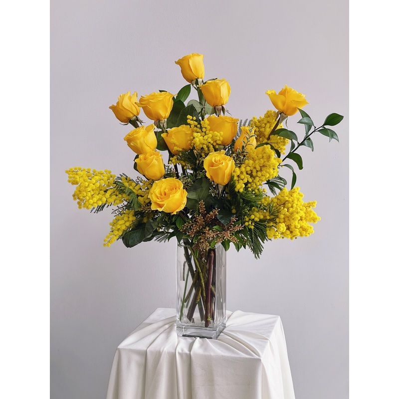 Dozen Roses Arrangement