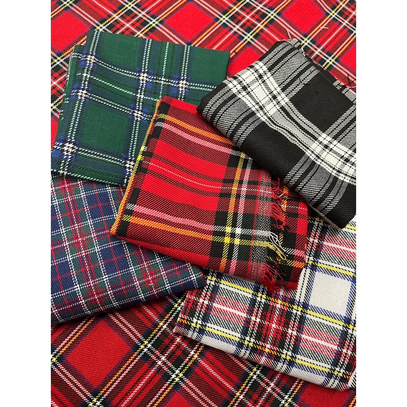 FAT QUARTER Tartan Fabric selected randomly-no design