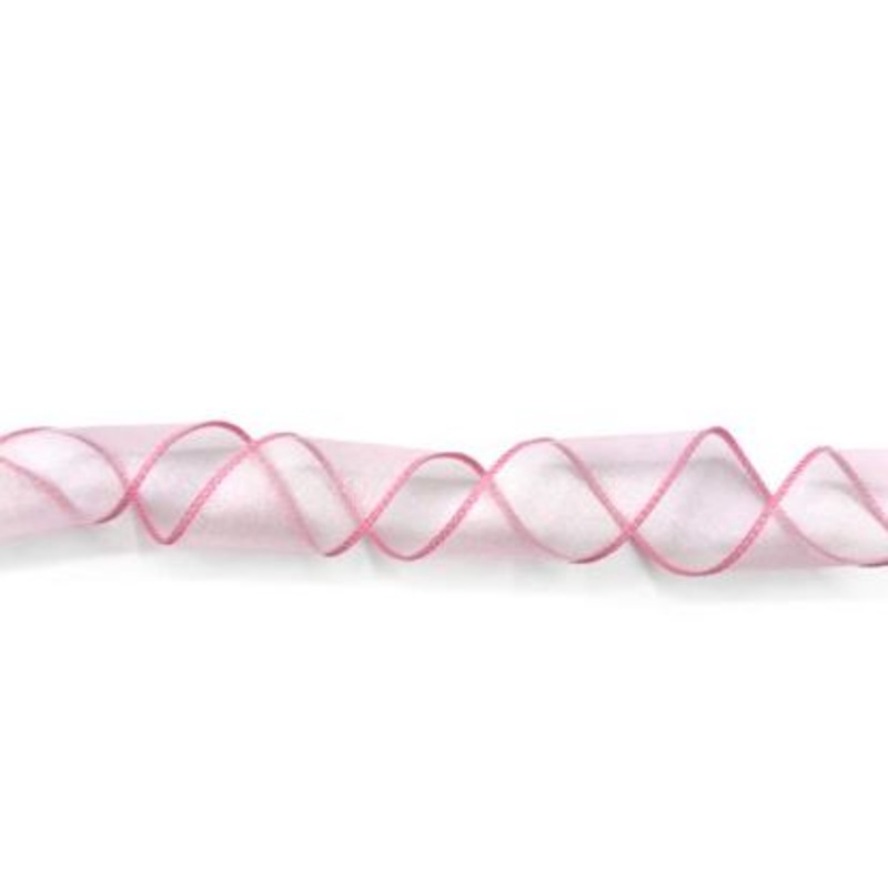 #40 Wired Chiffon Sheer Pink 50yds – Each