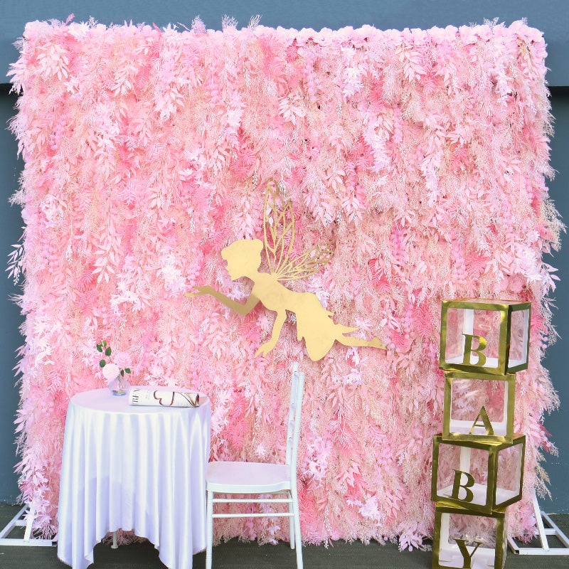 A169 A8055 5D Pink Flower Wall Wedding Backdrop Decor