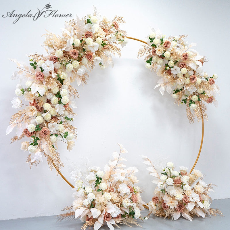 A226 A7678 Champagne Hang Flower Row Wedding Floral Ball Props