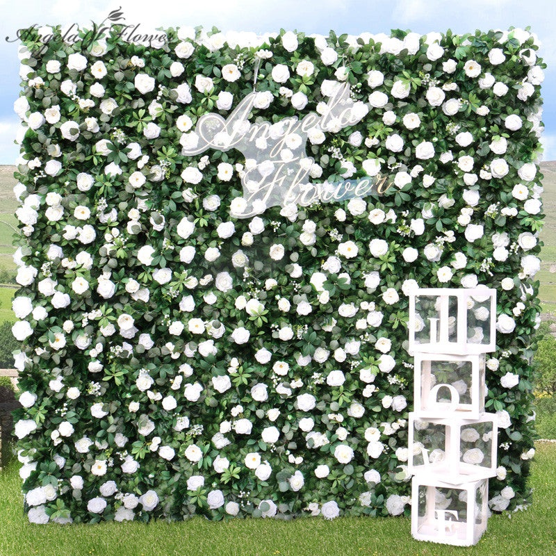 A609 A7397 White Flower Wall Outdoor Wedding Decor Prop