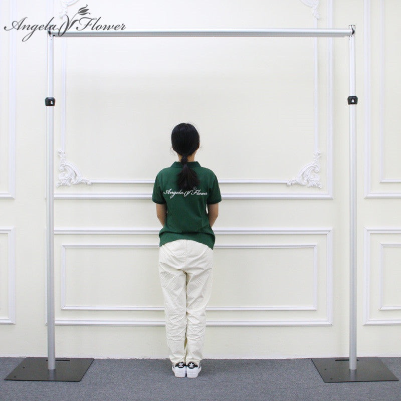 A7125 Stable Double Pole Adjustable Aluminum Alloy Frame Wedding Flower Stand