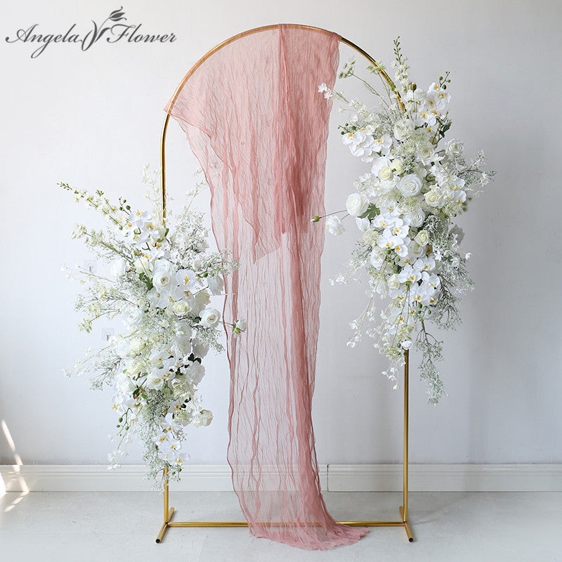 A7666 Artificial Flower Row Wedding Arch Decor Hanging Floral Arrangement