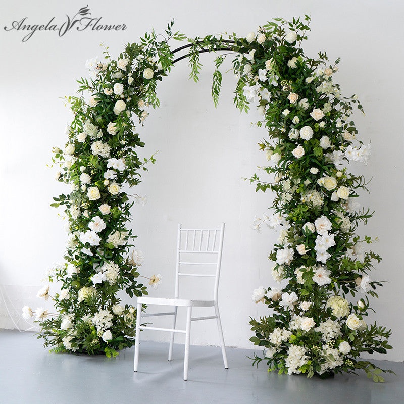 A7768 Outdoor Wedding Arch Floral Set Green Plant Flower Arrangement