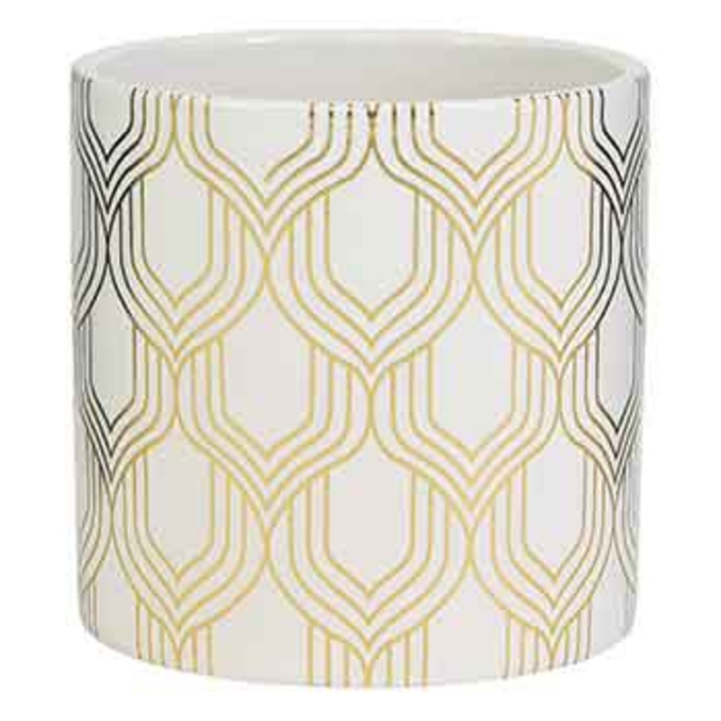 C55103 – 4.25 Gold Design Ceramic Pot – Each