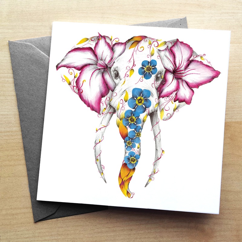 Elle the Elephant greeting card