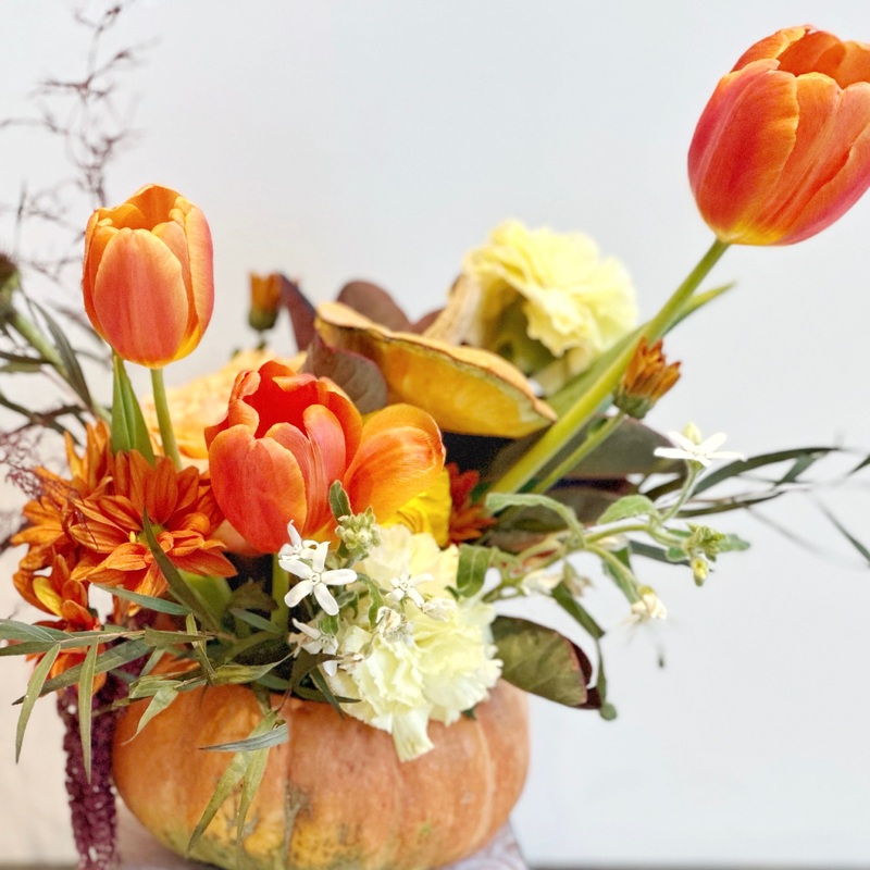 Petite Floral Pumpkin