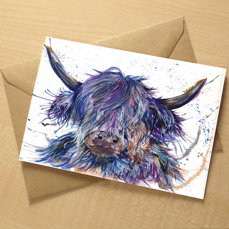 Splatter Coo greeting card