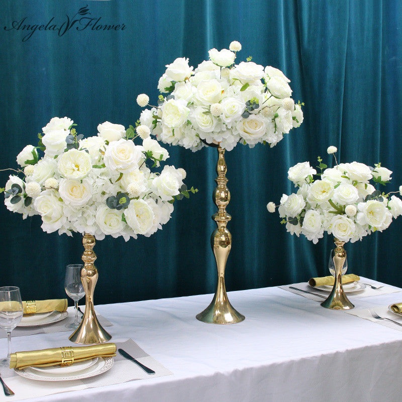 Wedding Backdrop Table Centerpiece Candlestick Decor Floral Ball A320 A7889