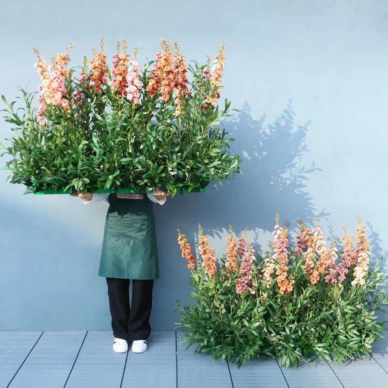 A170 A7573 Green Olive leaf  Wedding Backdrop Flower Row Arrangement Floor Flower