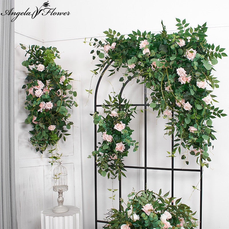 A193 A7780 A7697 Outdoor Wedding Backdrop Arch plant Rose Floral