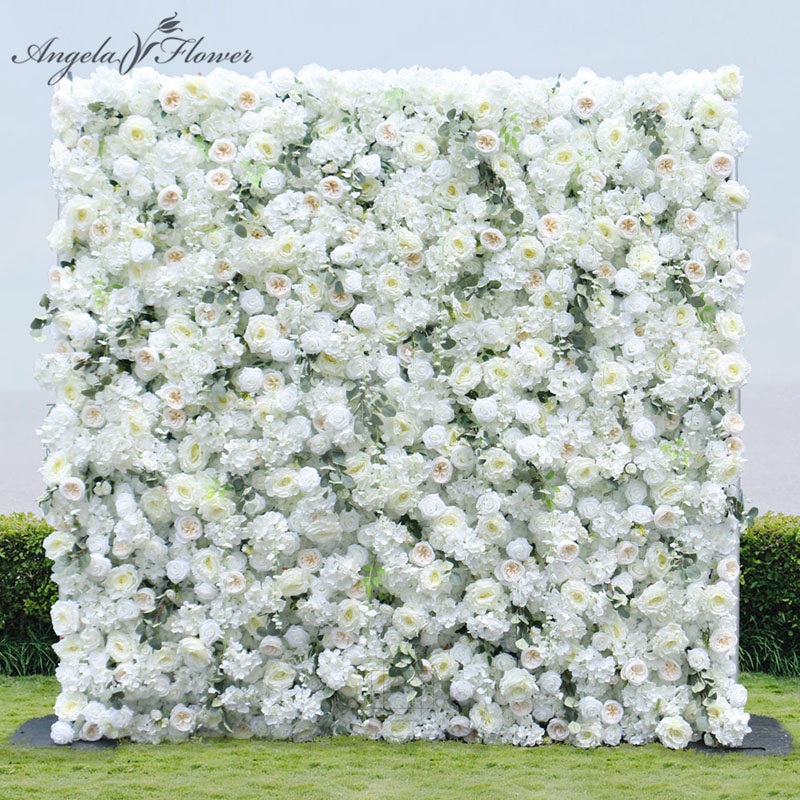 A7466 5D White Rose Flower Wall Event Party Wedding Backdrop Decor Prop