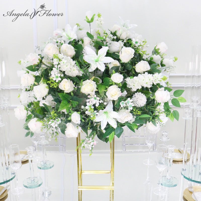 A7489 Rose Mist Grass Flower Ball Arrangement Decor Wedding Table Centerpiece